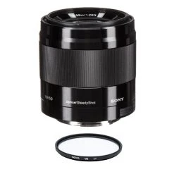 SONY SEL 50MM F1.8 OSS Black + HOYA UX UV 49mm Filter