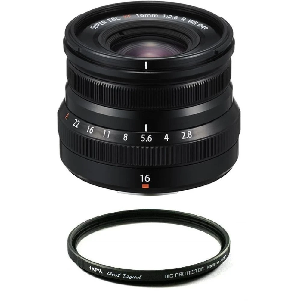 FUJI XF16mm F2.8 R WR Black + HOYA 49mm PRO 1D Protector 1 FUJI XF16mm F2.8 R WR Black + HOYA 49mm PRO 1D Protector
