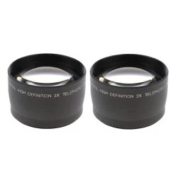 Marque Generique 2 Pièces 58mm 2x Grossissement Téléobjectif Pour Nikon Sony Appare...