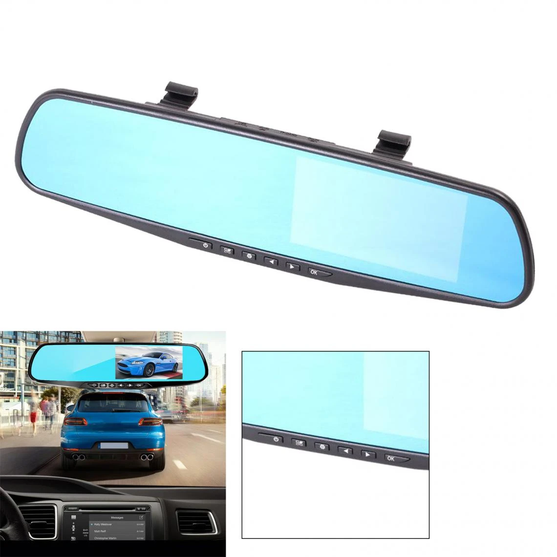 Marque Generique 4,3 "voiture 1080P DVR Rétroviseur Caméra Cam Vidéo Recroder Lentil... 5 Marque Generique 4,3 "voiture 1080P DVR Rétroviseur Caméra Cam Vidéo Recroder Lentil... – Image 5