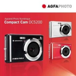 AGFA PHOTO - Appareil Photo Numerique Compact Cam DC5200 - Noir -Boutique KODAK PIXPRO agfa photo appareil photo numerique compact cam dc5200 noir 4361886 23197413 1140x1140