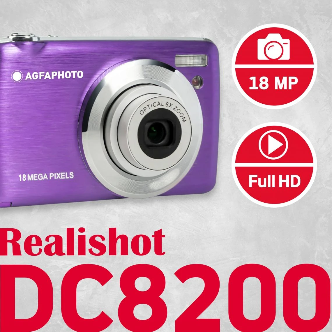AGFA PHOTO Realishot DC8200 - Appareil Photo Numérique Compact Cam (1... 2 AGFA PHOTO Realishot DC8200 - Appareil Photo Numérique Compact Cam (1... – Image 2