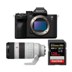 Boîtier Sony A7R V + FE 70-200mm F2.8 GM OSS II + SanDisk 128 Go Extr...