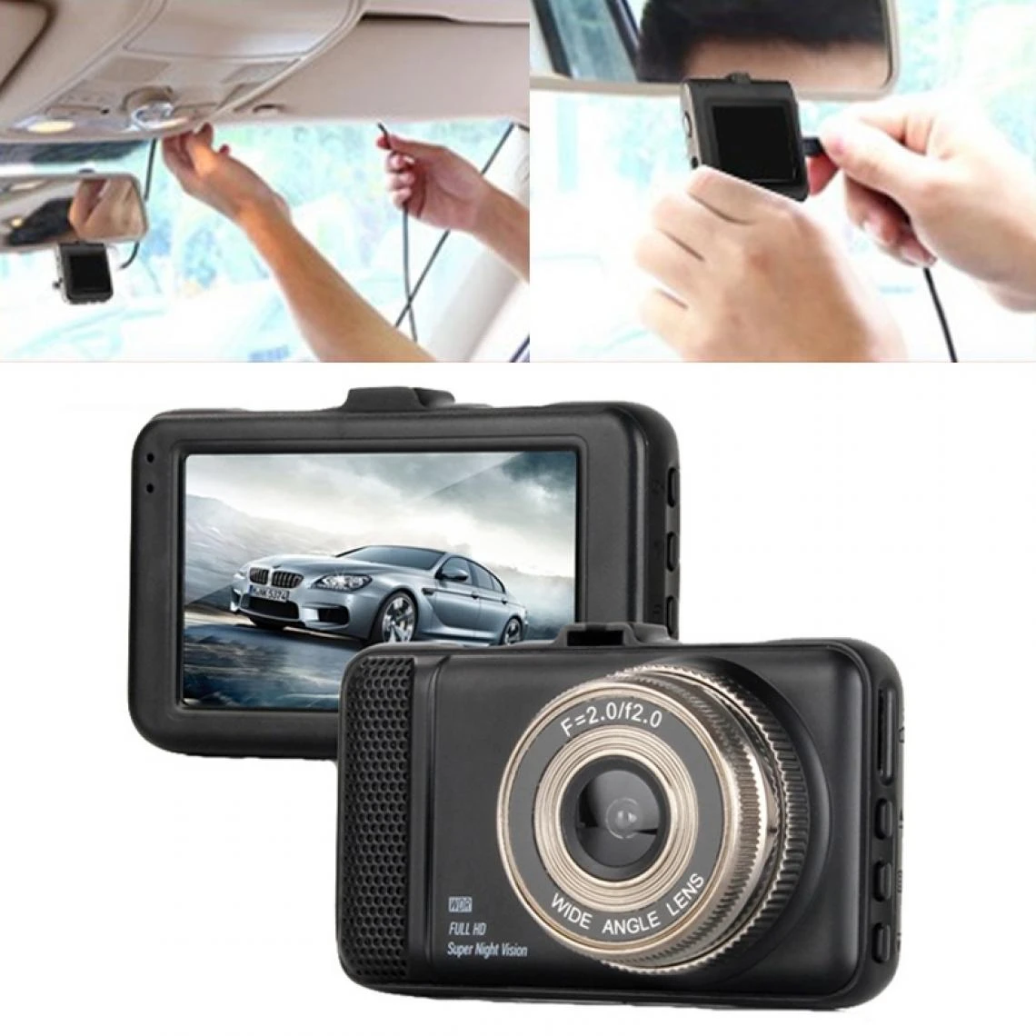 Yonis Caméra De Bord Voiture FHD + 16 Go 1 Yonis Caméra De Bord Voiture FHD + 16 Go