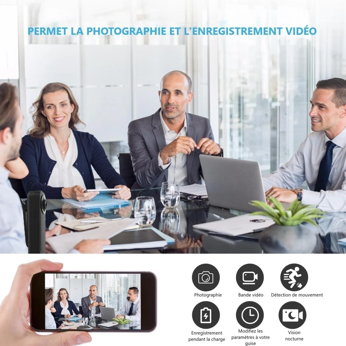 Platyne Camera Enregistreuse A Pince 3 Platyne Camera Enregistreuse A Pince – Image 3