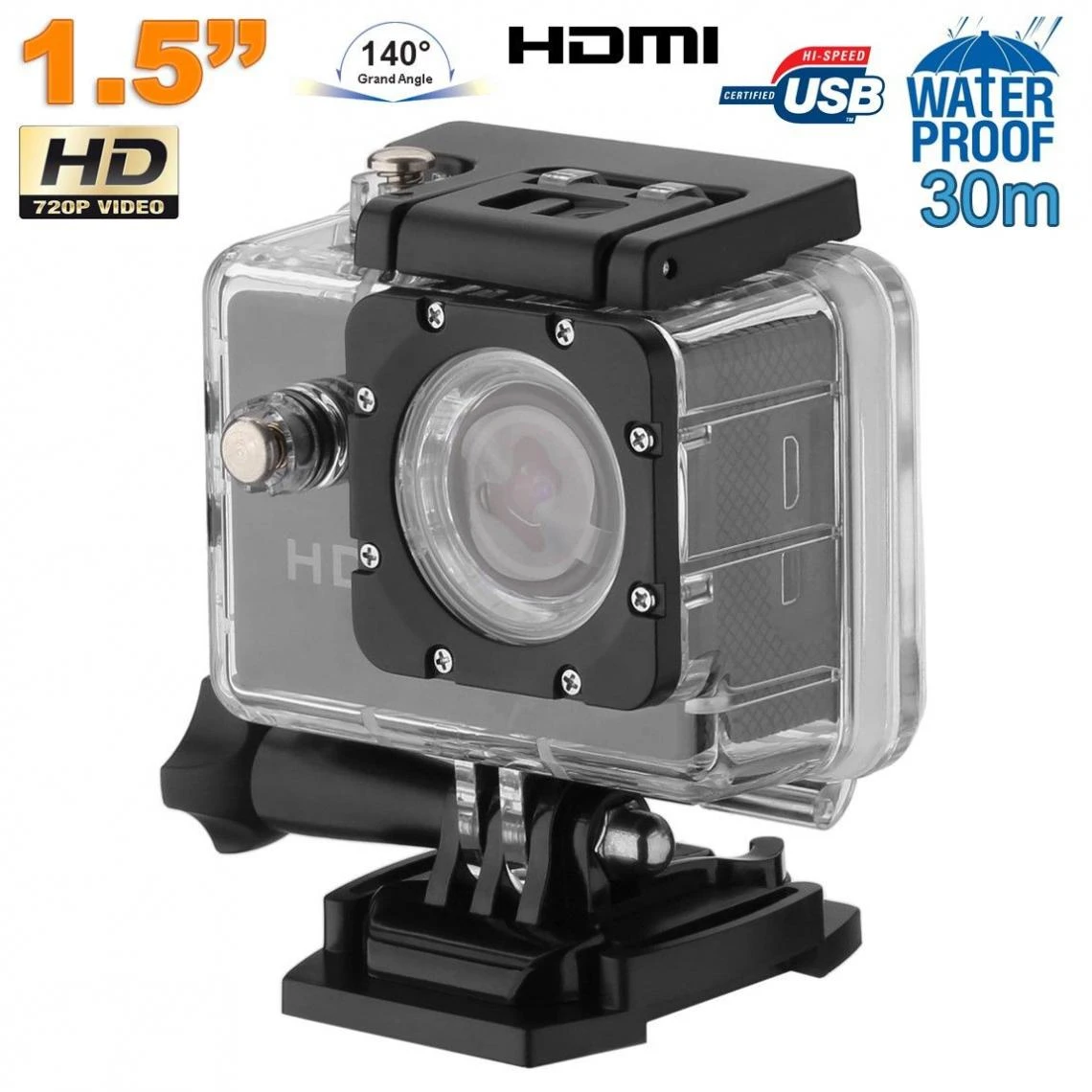 Yonis Caméra Sport Waterproof+SD 8Go 1 Yonis Caméra Sport Waterproof+SD 8Go