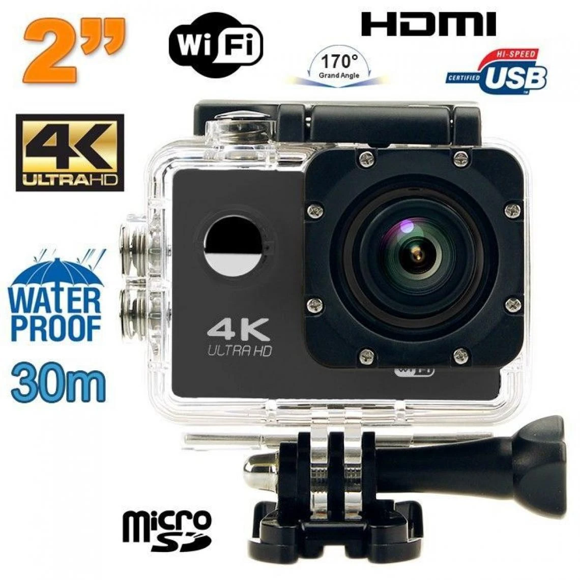 Yonis Caméra Sport Waterproof + 16 Go 1 Yonis Caméra Sport Waterproof + 16 Go