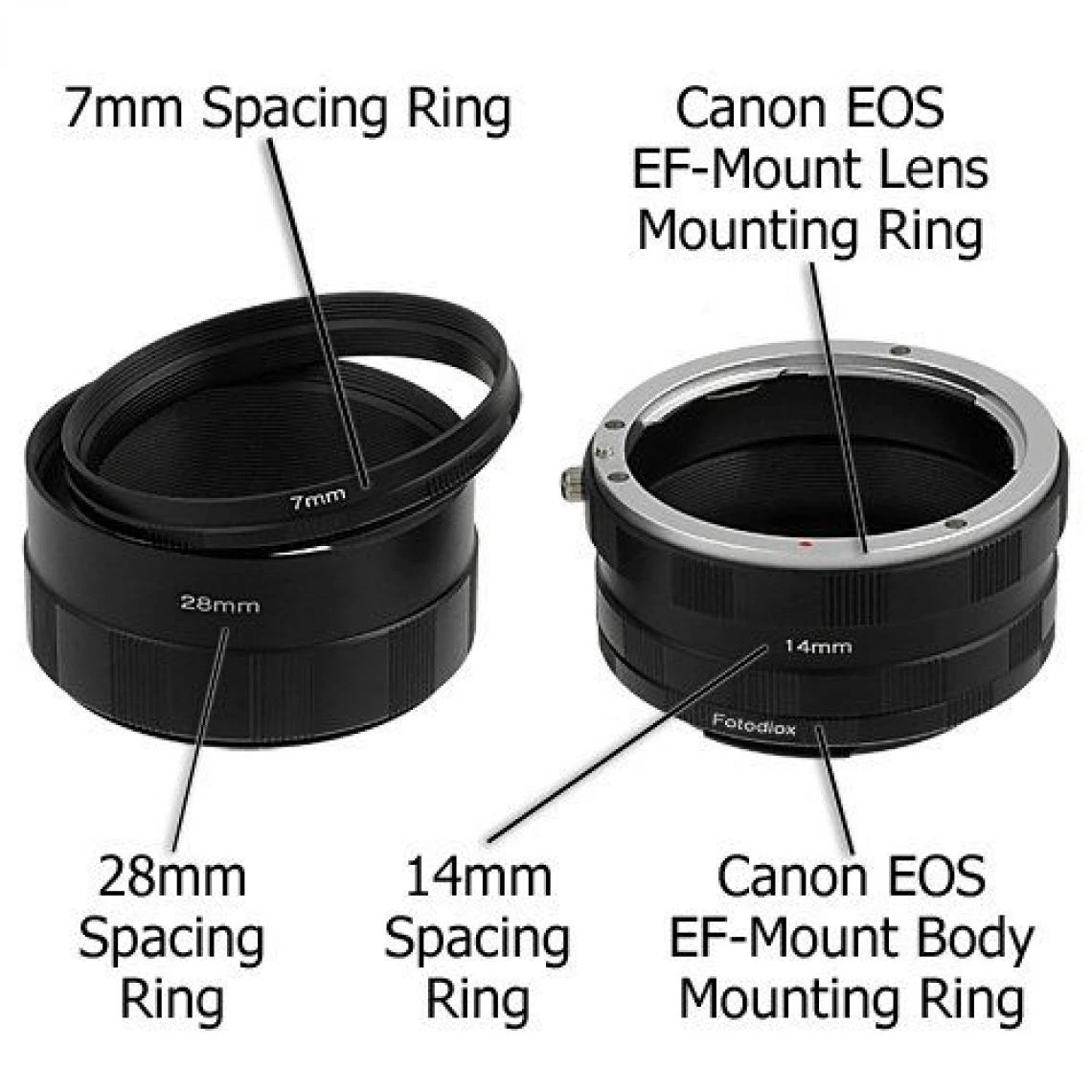 Inconnu Fotodiox 10-MCR-CN-Kit Tube D'extension Pour Canon 1 Inconnu Fotodiox 10-MCR-CN-Kit Tube D'extension Pour Canon