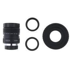 Marque Generique Objectif CCTV 25mm + Adaptateur De Montage C + 2 Bagues Macro Pour App...