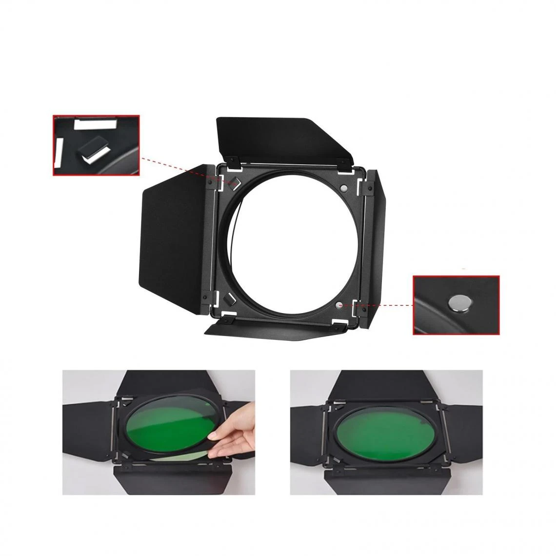 Justgreenbox Kit De Porte De Grange Avec Grille En Nid D'abeille 4 Filtres En Gel D... 2 Justgreenbox Kit De Porte De Grange Avec Grille En Nid D'abeille 4 Filtres En Gel D... – Image 2