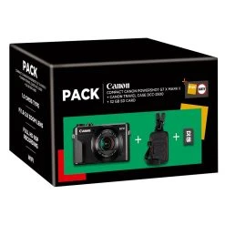 Canon® Pack G7X Mark II Noir + Etui + Carte 32Gb