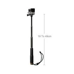 Wewoo Pour GoPro HERO4 / 3 Or + / 3/2, Longueur Maximum: 49cm Monopode Exten... -Boutique KODAK PIXPRO perche gopro ordinateur de poche monopode avec pole extendable vis hero4 3 3 2 max longueur 49cm gold 3