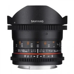 SAMYANG Objectif Vidéo 12mm T3.1 Fisheye VDSLR Sony E
