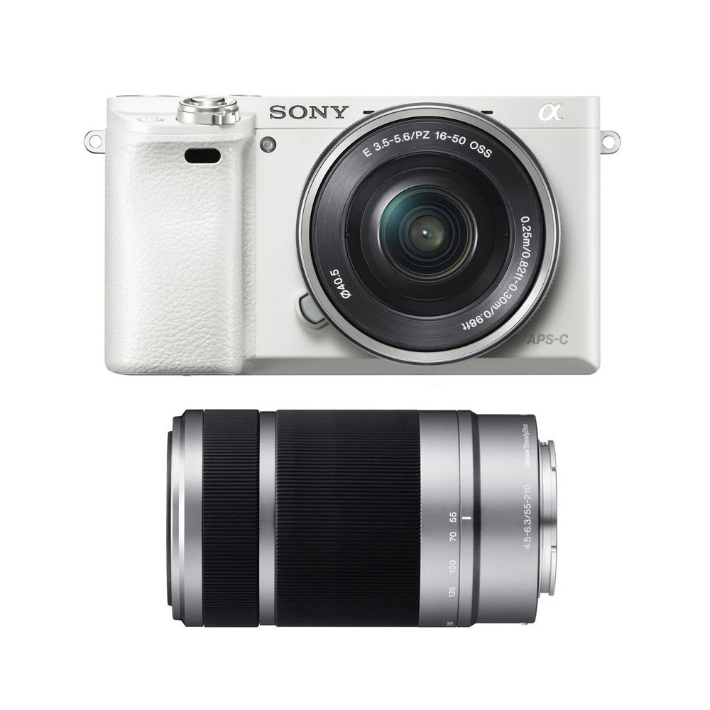 Sony Appareil Hybride + 16-50mm Blanc - A6000 1 Sony Appareil Hybride + 16-50mm Blanc - A6000