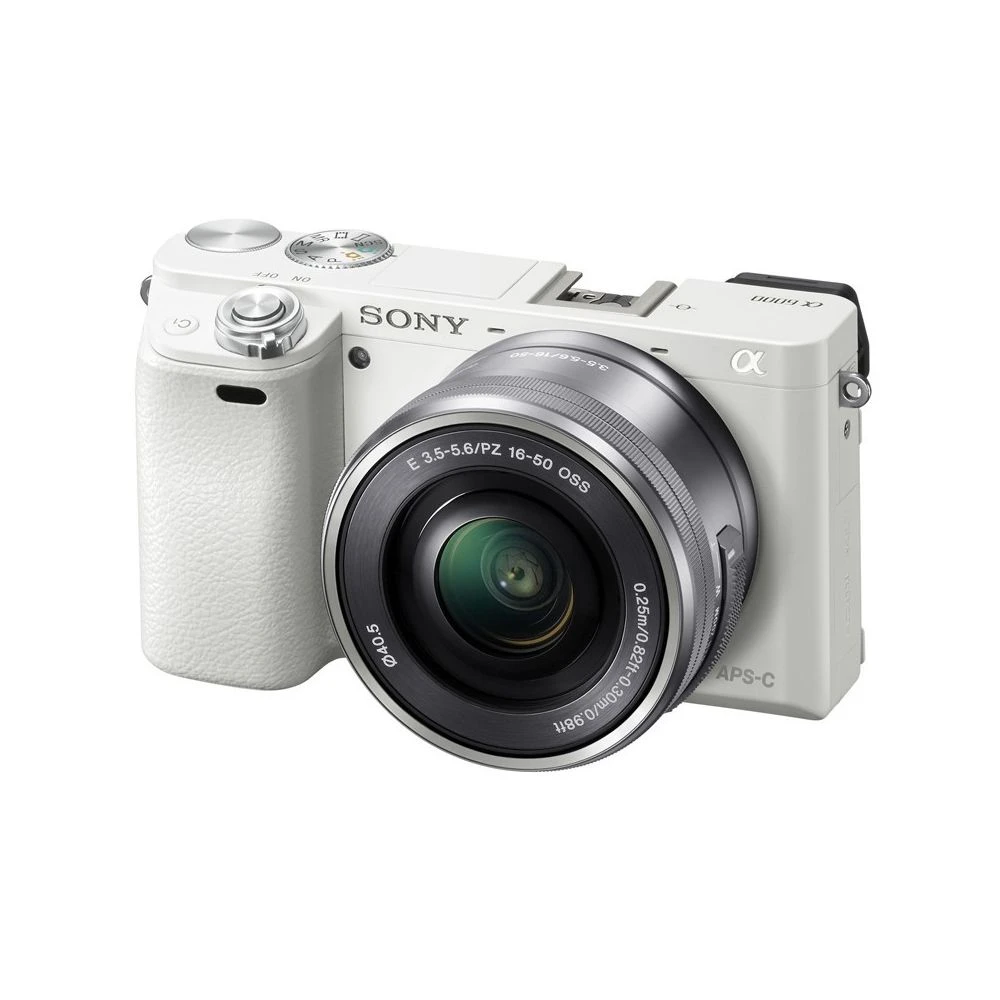 Sony Appareil Hybride + 16-50mm Blanc - A6000 1 Sony Appareil Hybride + 16-50mm Blanc - A6000