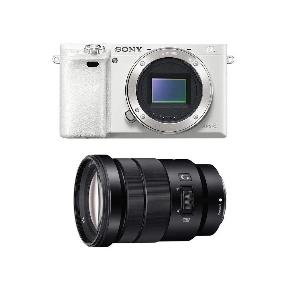 Sony Appareil Hybride + 18-105mm Blanc - A6000 1 Sony Appareil Hybride + 18-105mm Blanc - A6000