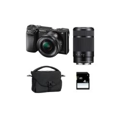 Sony Appareil Hybride + 16-50mm + 55-210mm Noir - A6000