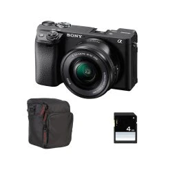 PACK SONY ALPHA 6400 NOIR + 16-50 + FT + SD