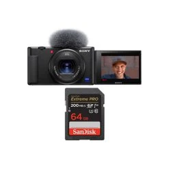Sony ZV-1 Caméra Noir+SanDisk 64 Go Extreme Pro SDXC UHS-I U3 V30 4K ...
