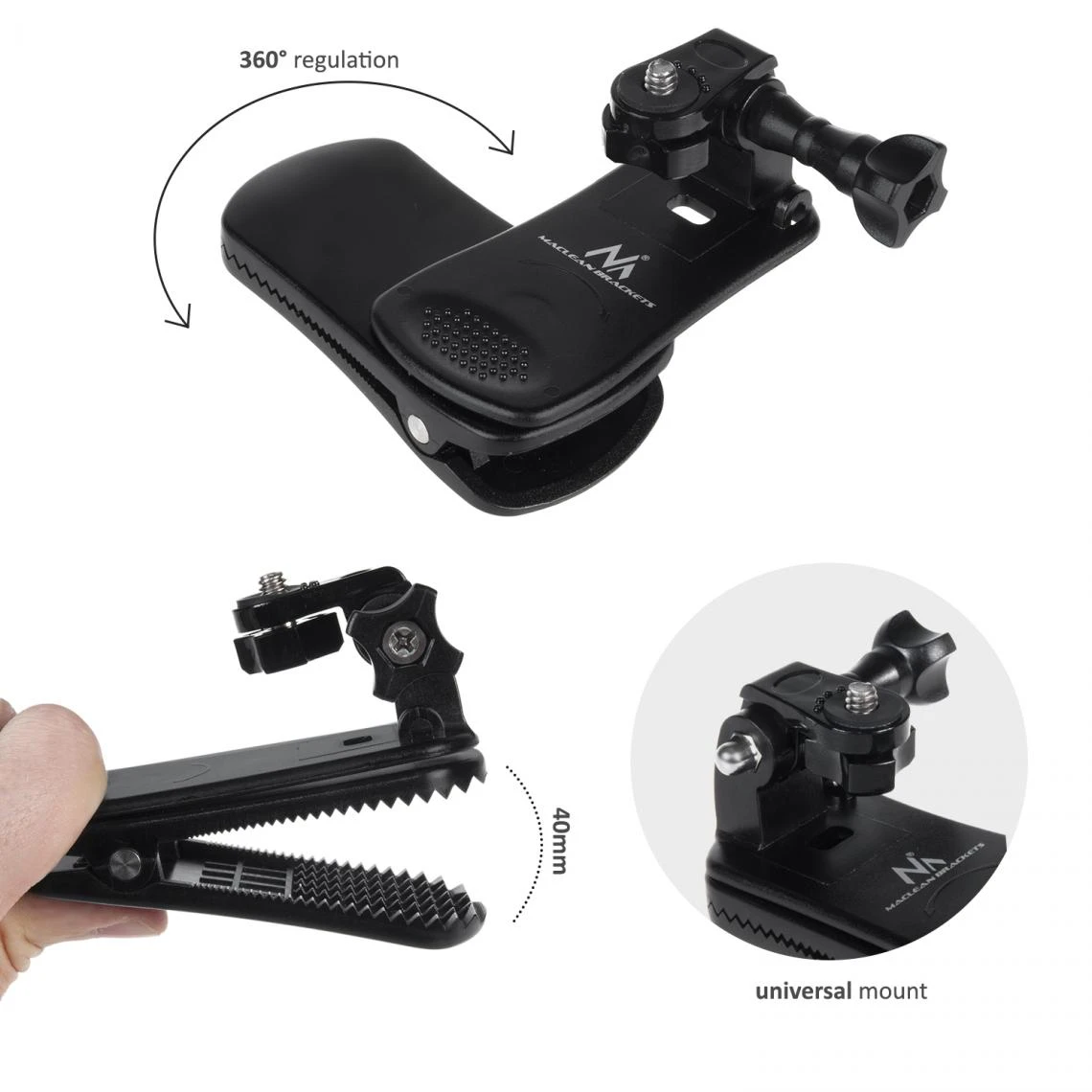 Support Universel Maclean MC-820 Fixation Pour Caméras GoPro, Xiaomi,... 5 Support Universel Maclean MC-820 Fixation Pour Caméras GoPro, Xiaomi,... – Image 5