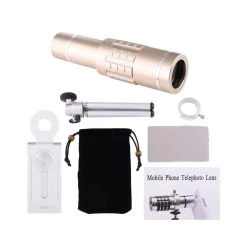 Wewoo Télescope Pour IPhone Galaxy Huawei Xiaomi LG HTC Et Autres Smartphon... -Boutique KODAK PIXPRO telescope iphone 18x universal grossissement objectif telephone mobile 3 en 1 telescope trepied portable clip galaxy huawei 9